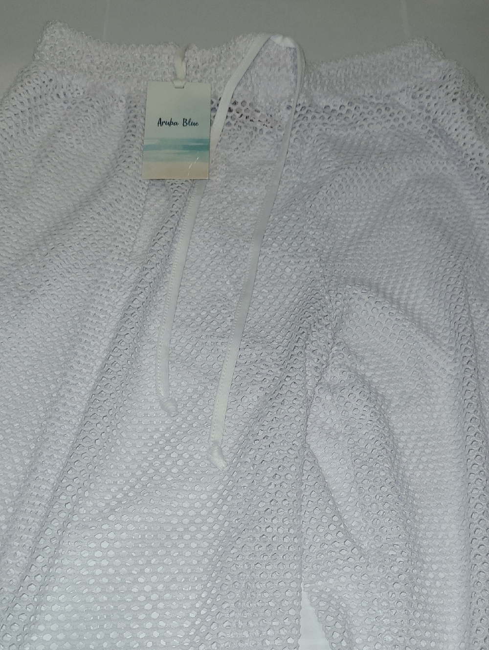 Aruba Blue Mesh Cover-Up Pants